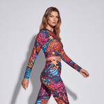 Another Galaxy (Long-sleeve Crop Top - FB0063) - Trillii