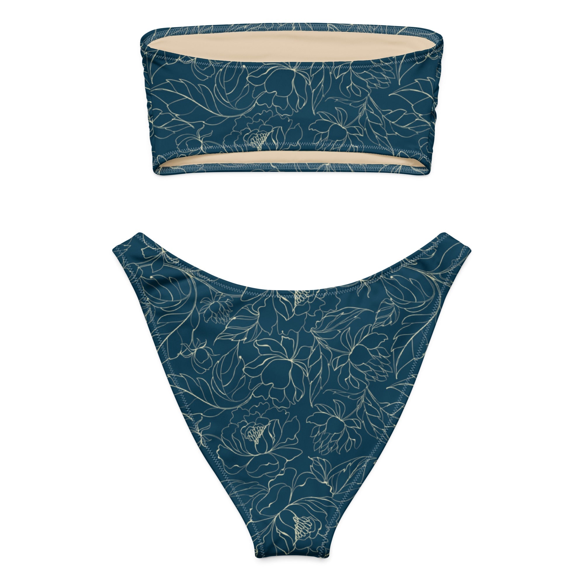 Botanical Energy (Bandeau Bikini Set - FB0017) - Trillii
