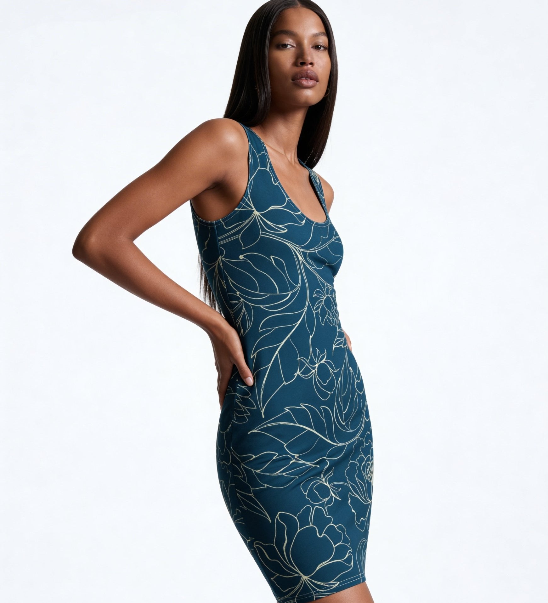 Botanical Energy (Bodycon Dress - FB0017) - Trillii
