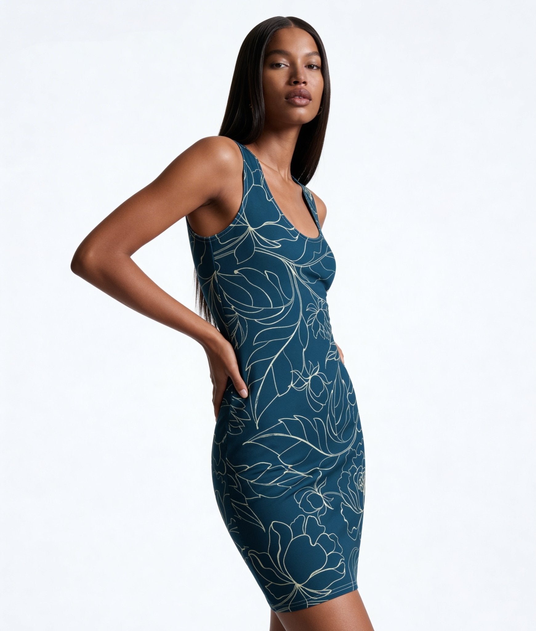 Botanical Energy (Bodycon Dress - FB0017) - Trillii