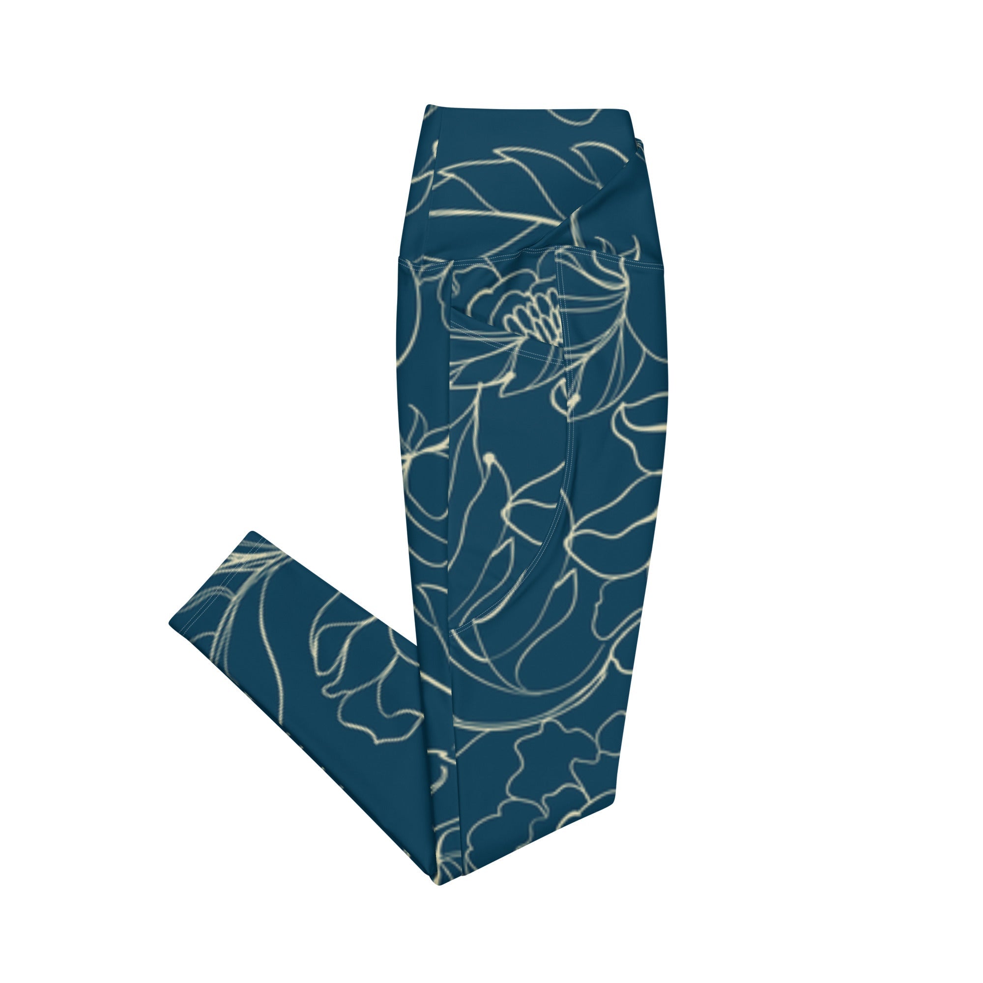 Botanical Energy (Crossover Leggings w/pockets - FB0017) - Trillii