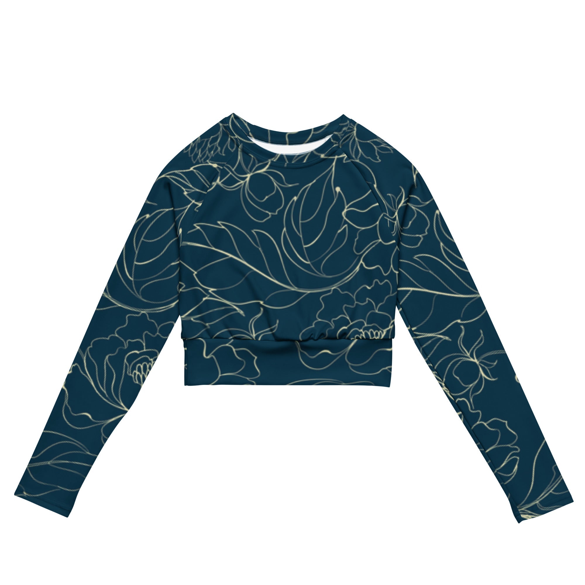 Botanical Energy (Long - sleeve Crop Top - FB0017) - Trillii