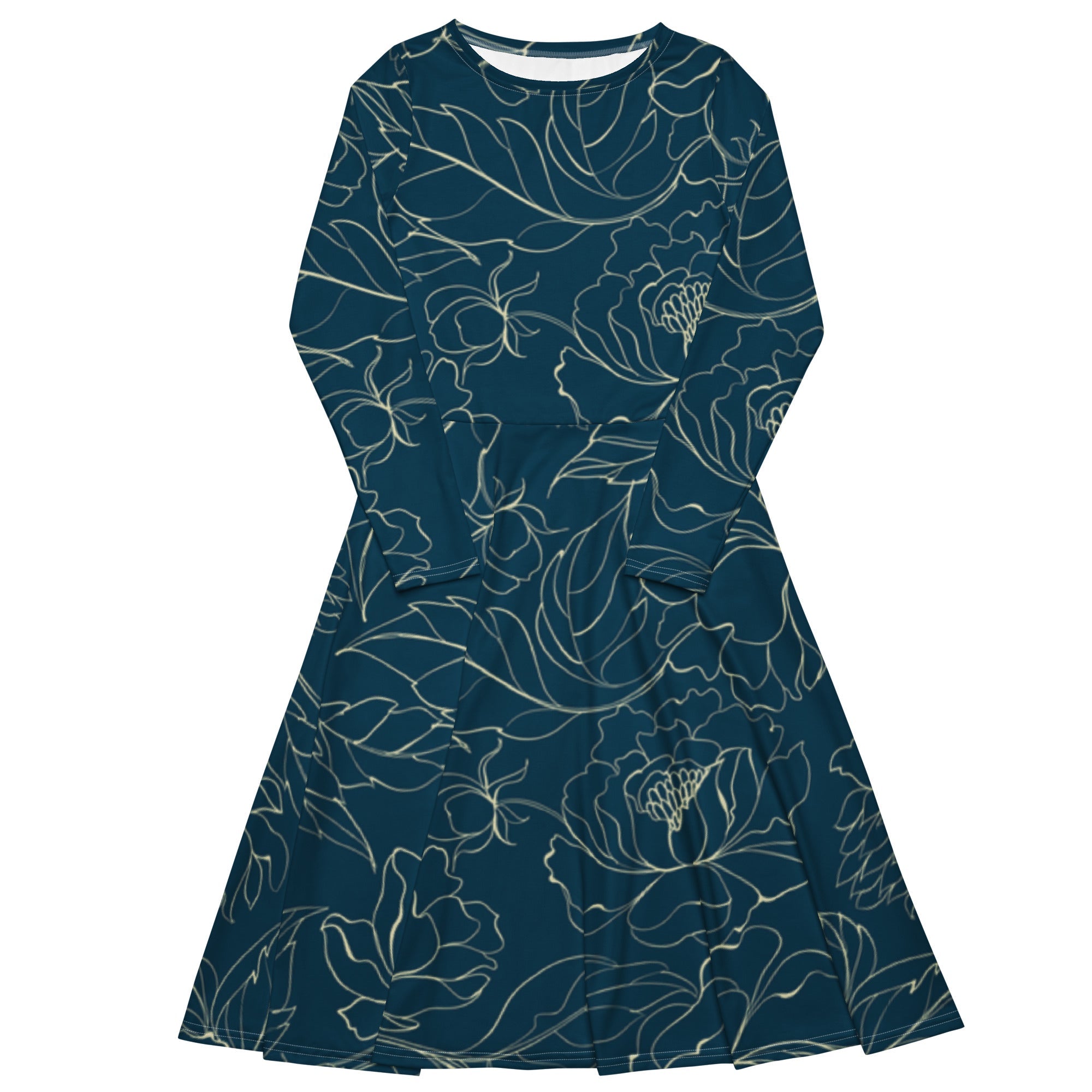 Botanical Energy (Midi Dress - FB0017) - Trillii