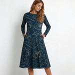 Botanical Energy (Midi Dress - FB0017) - Trillii