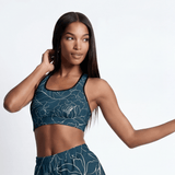 Botanical Energy (Padded Sports Bra - FB0017) - Trillii