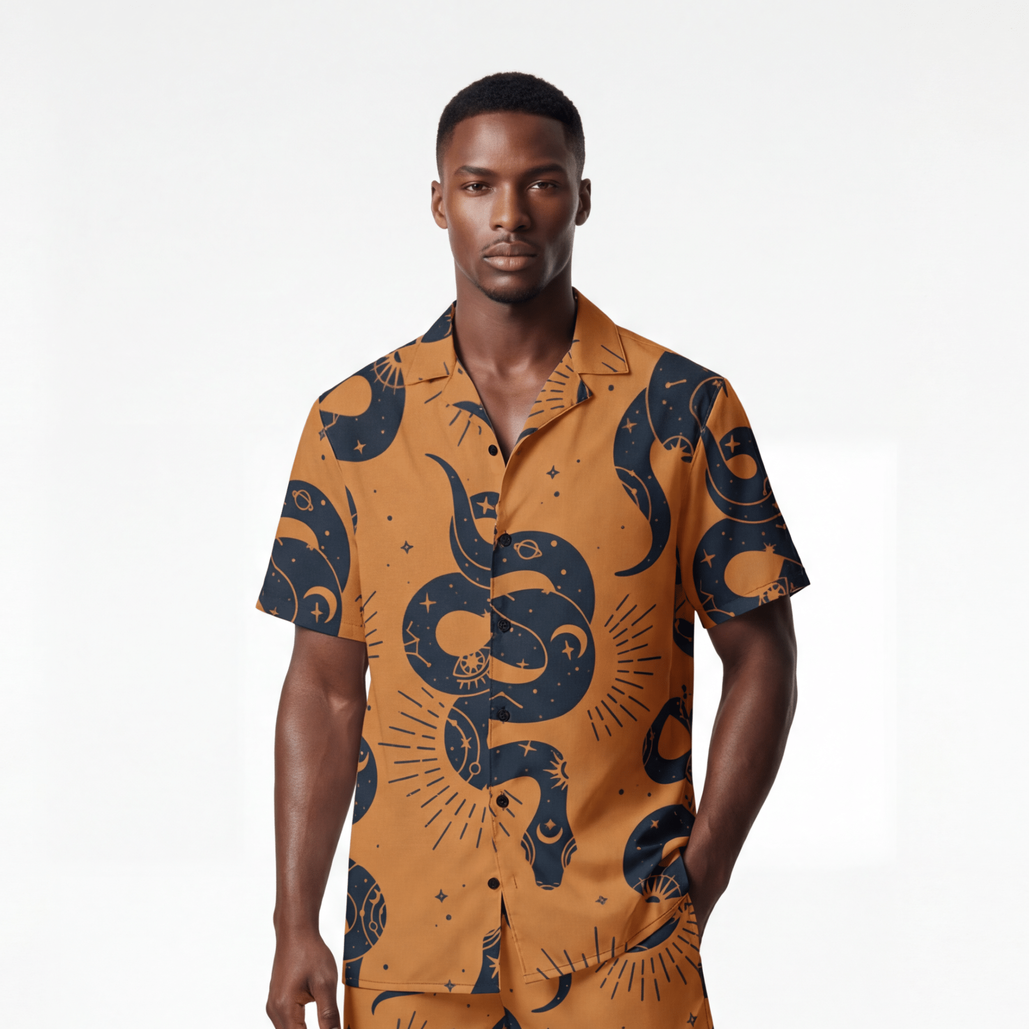 Celestial Snake (Button Shirt - FB0098) - Trillii