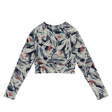 Controlled Disaster (Long - sleeve Crop Top - FB0145) - Trillii