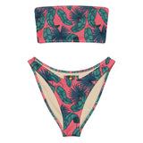 Crimson Feathers (Bandeau Bikini Set - FB0084) - Trillii
