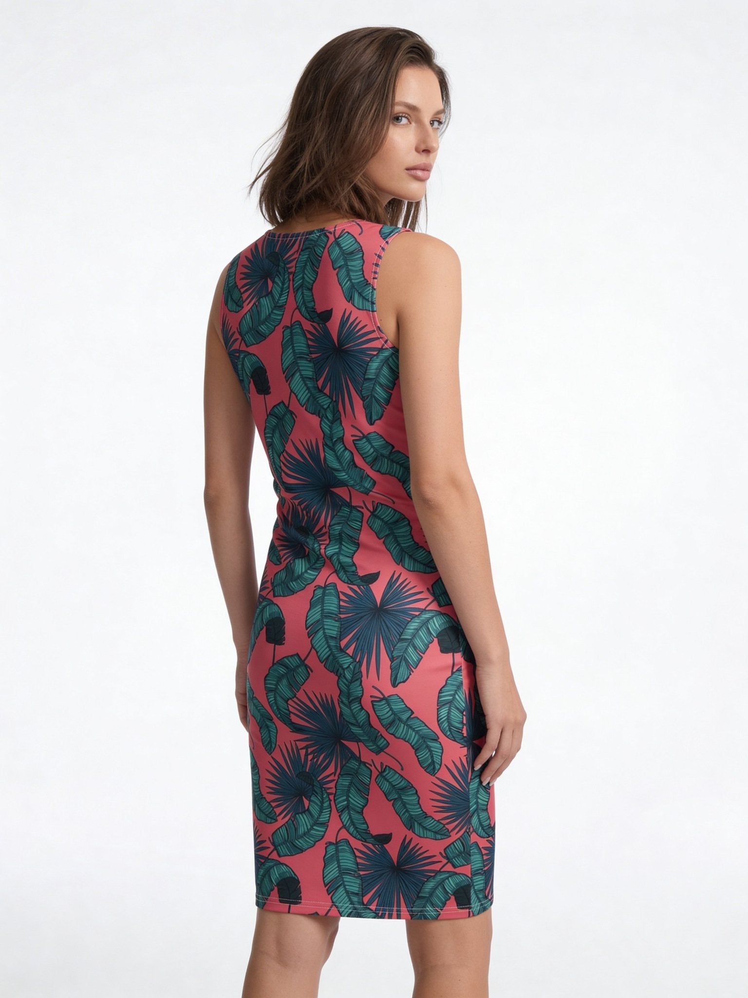 Crimson Feathers (Bodycon Dress - FB0084) - Trillii