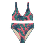 Crimson Feathers (High Waisted Bikini - FB0084) - Trillii