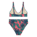 Crimson Feathers (High Waisted Bikini - FB0084) - Trillii