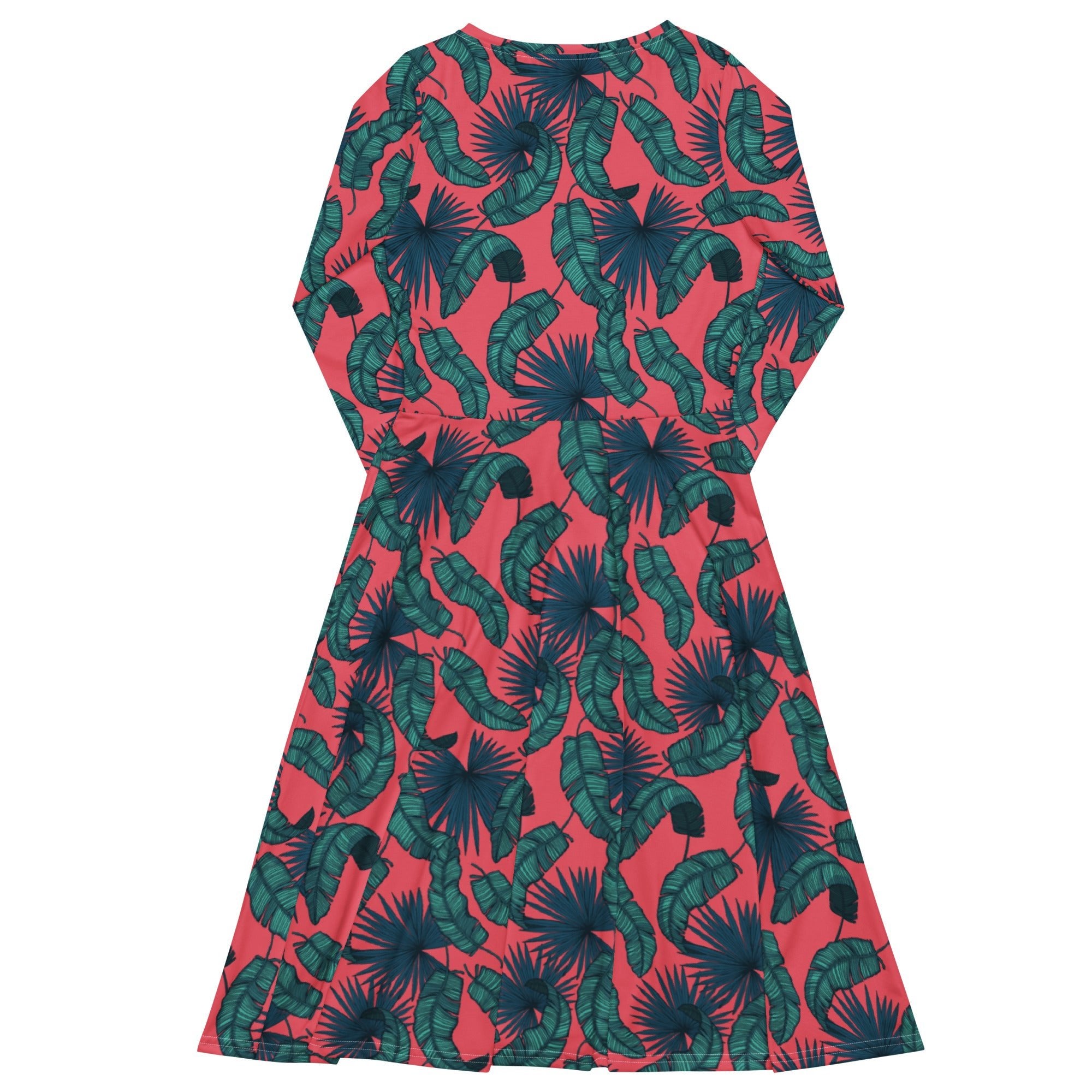 Crimson Feathers (Midi Dress - FB0084) - Trillii