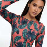 Crimson Feathers (Midi Dress - FB0084) - Trillii