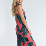 Crimson Feathers (Slip Dress - FB0084) - Trillii