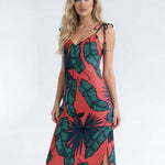 Crimson Feathers (Slip Dress - FB0084) - Trillii