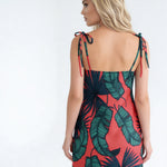 Crimson Feathers (Slip Dress - FB0084) - Trillii