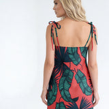 Crimson Feathers (Slip Dress - FB0084) - Trillii
