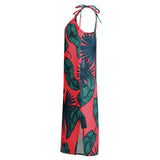 Crimson Feathers (Slip Dress - FB0084) - Trillii