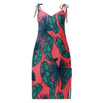 Crimson Feathers (Slip Dress - FB0084) - Trillii