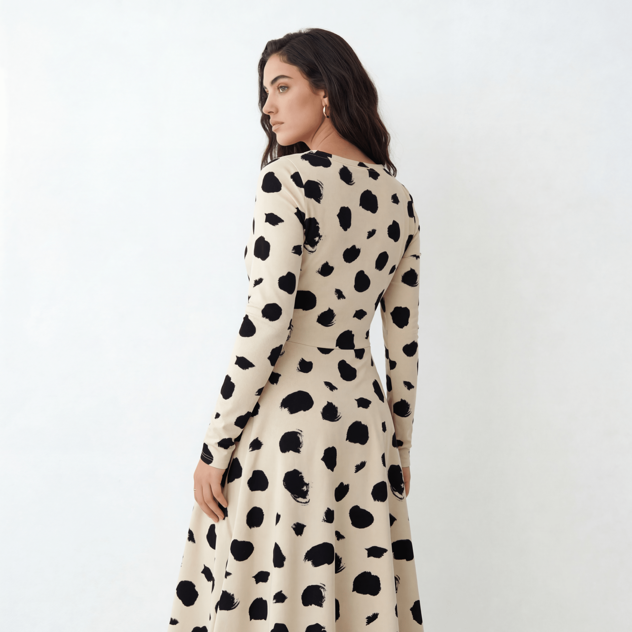 Dalmatian (Midi Dress - FB0079) - Trillii