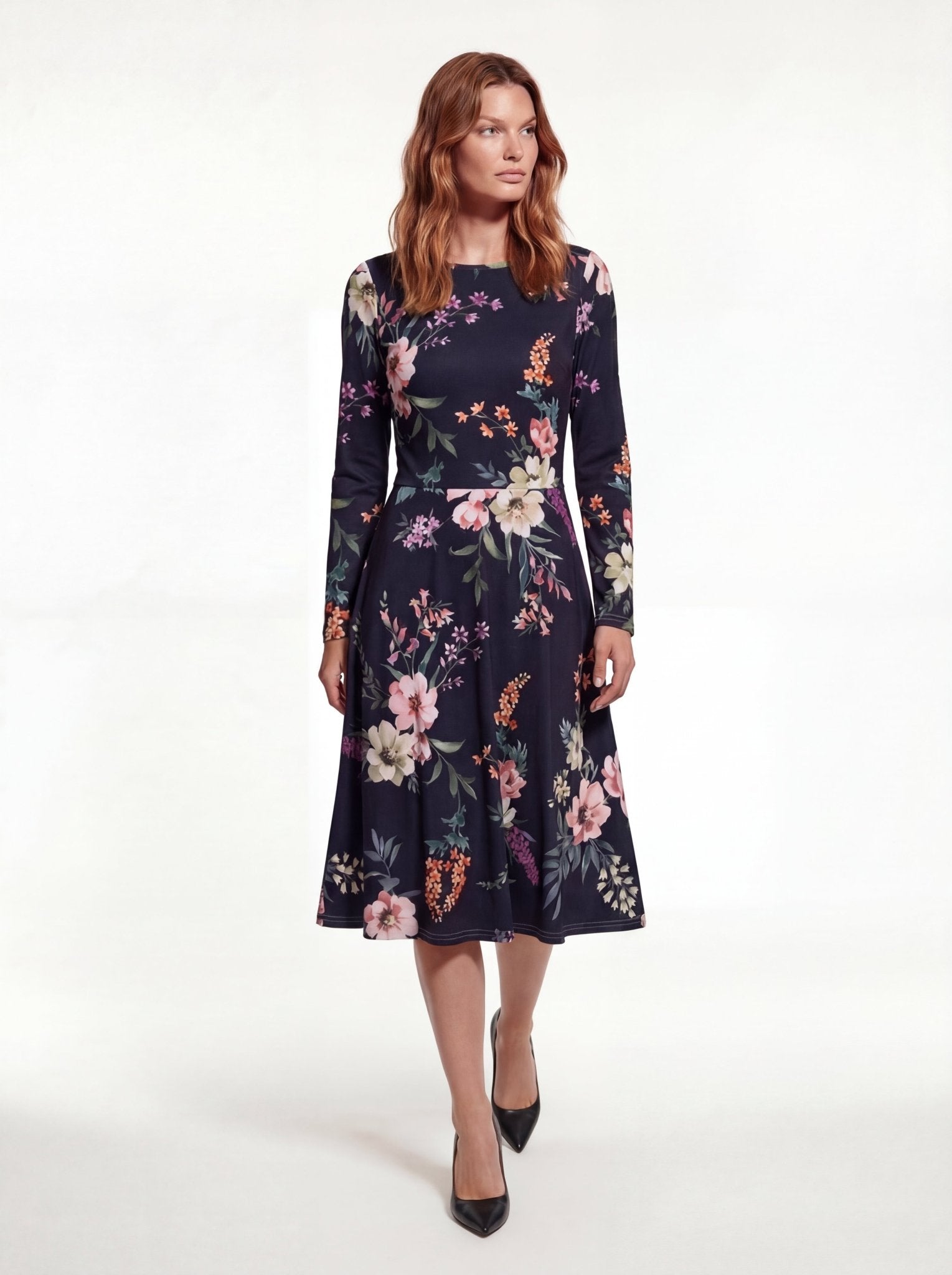 Dark Spring (Midi Dress - FB0082) - Trillii