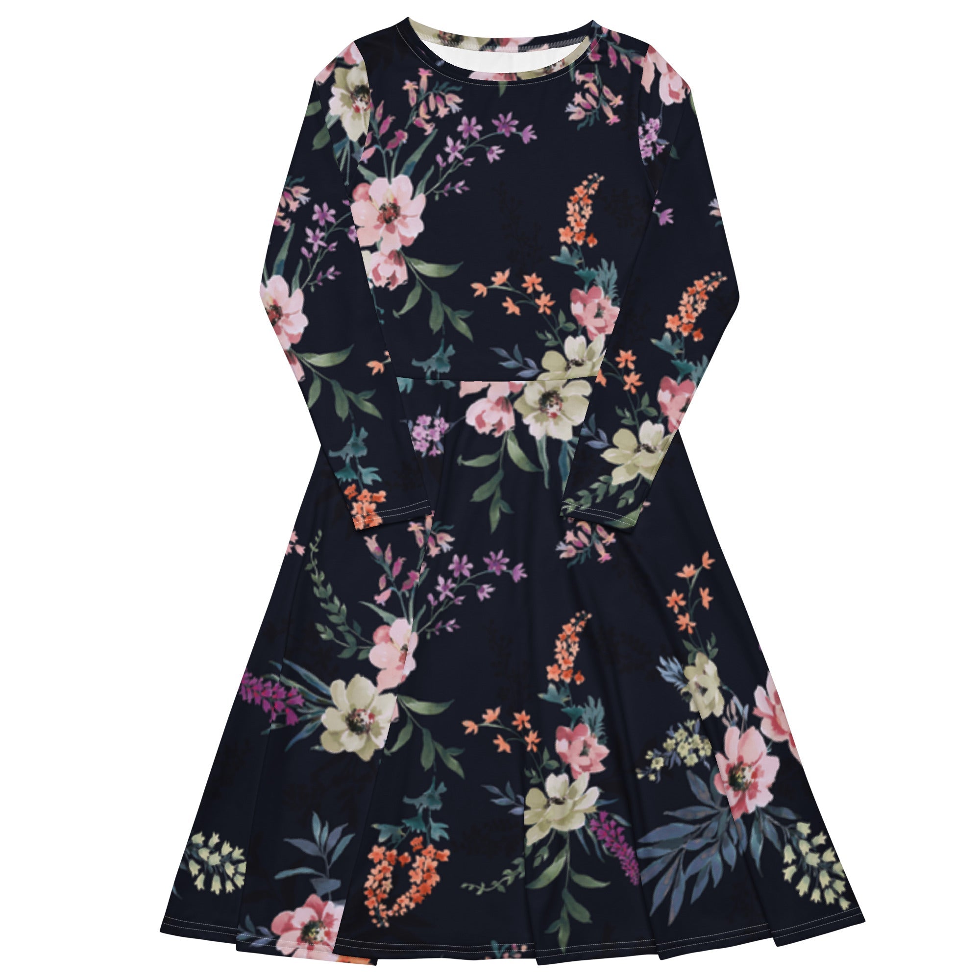 Dark Spring (Midi Dress - FB0082) - Trillii