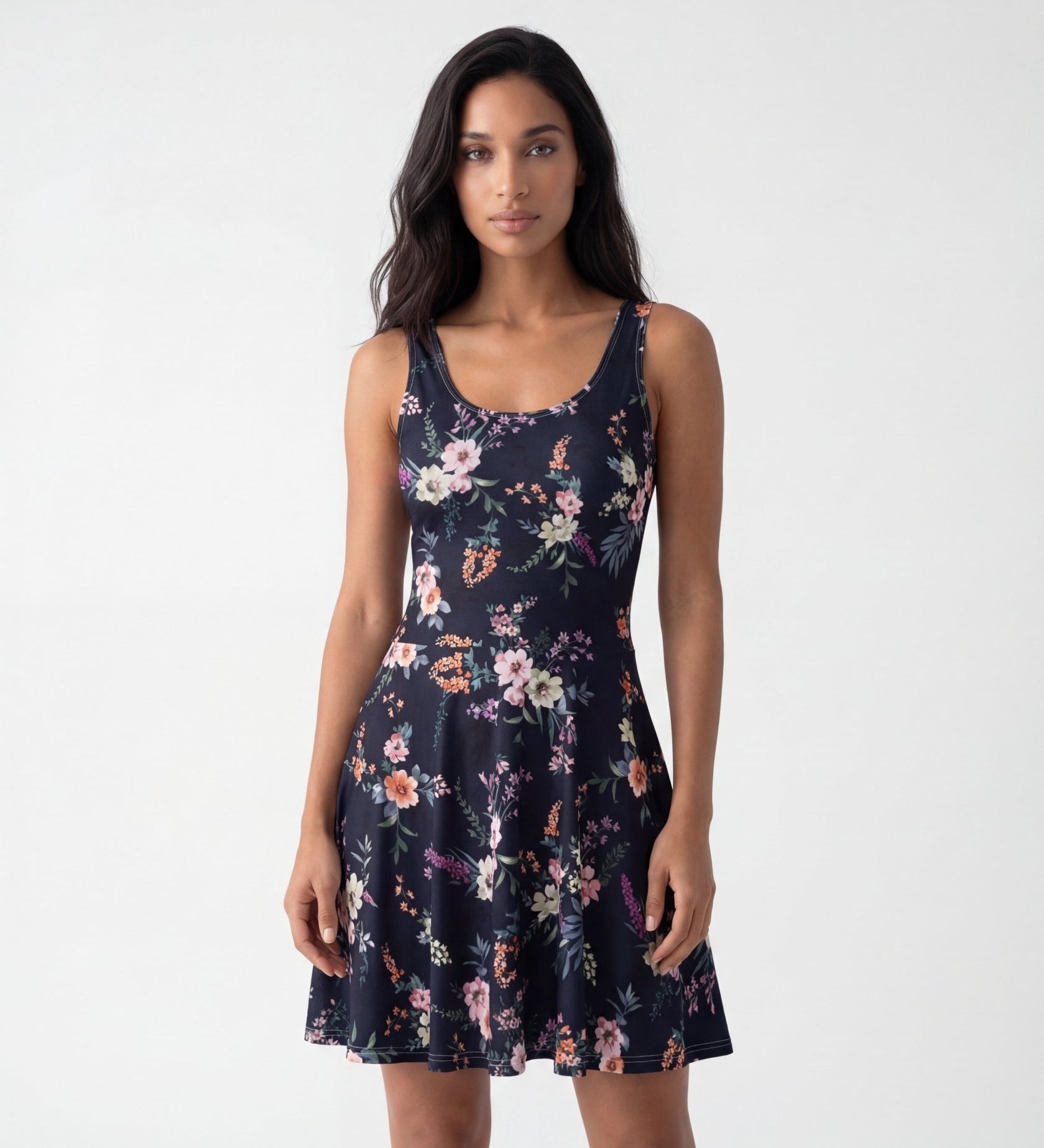 Dark Spring (Skater Dress - FB0082) - Trillii