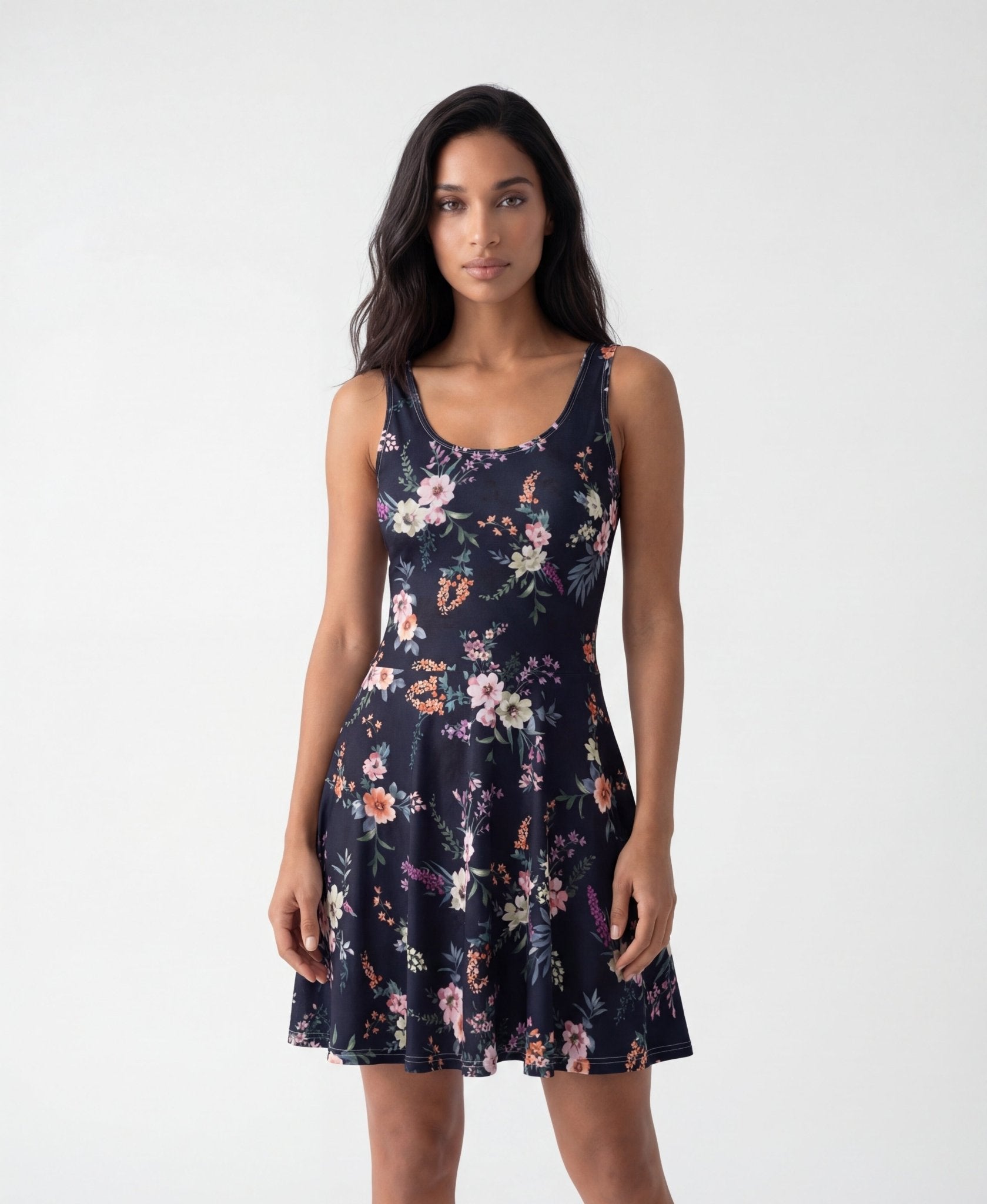 Dark Spring (Skater Dress - FB0082) - Trillii