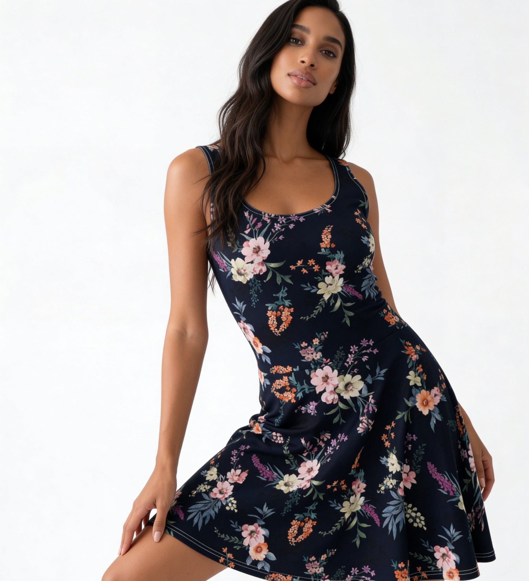 Dark Spring (Skater Dress - FB0082) - Trillii