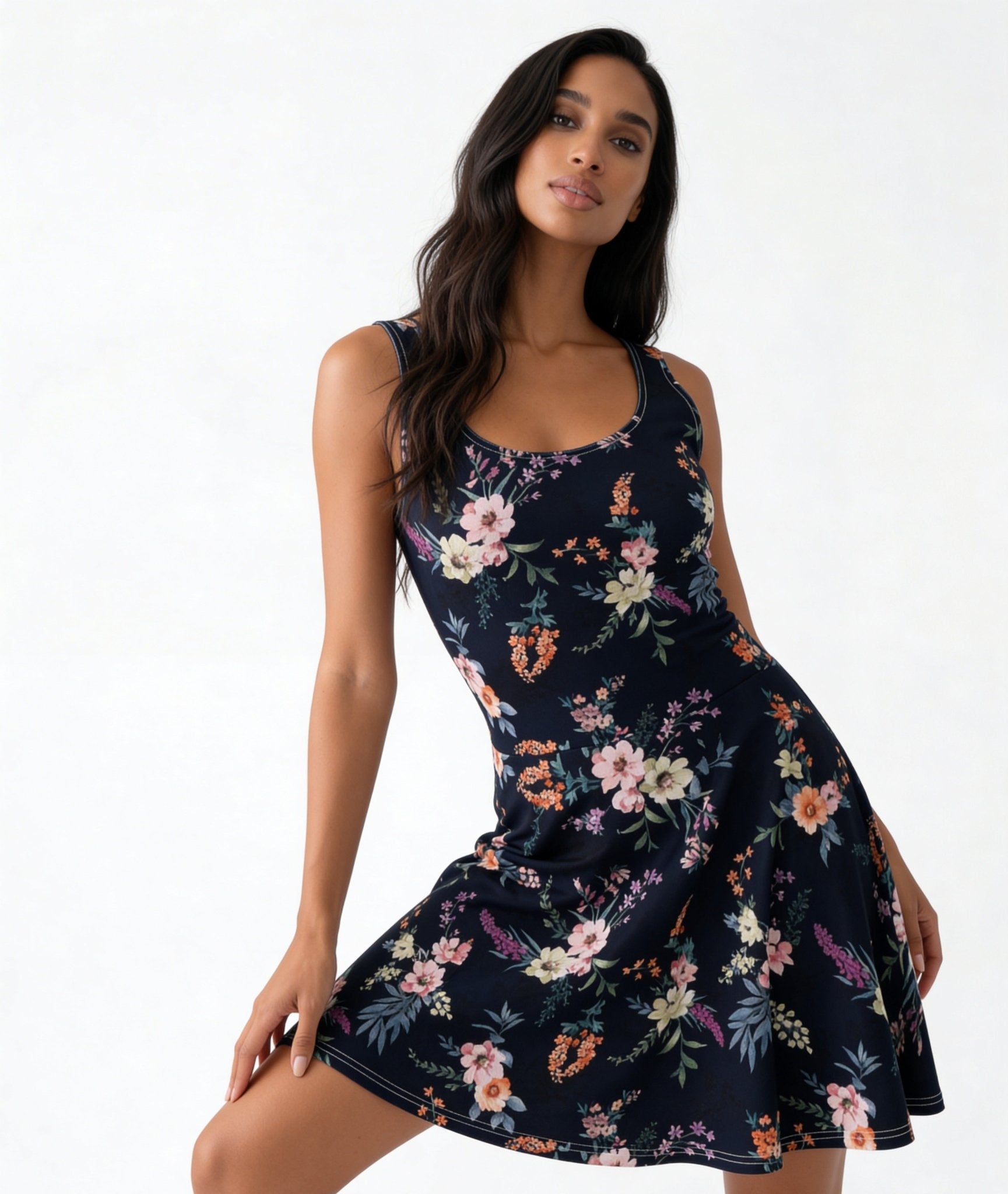 Dark Spring (Skater Dress - FB0082) - Trillii