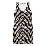 Diamond Zebra (Bodycon Dress - FB0085) - Trillii