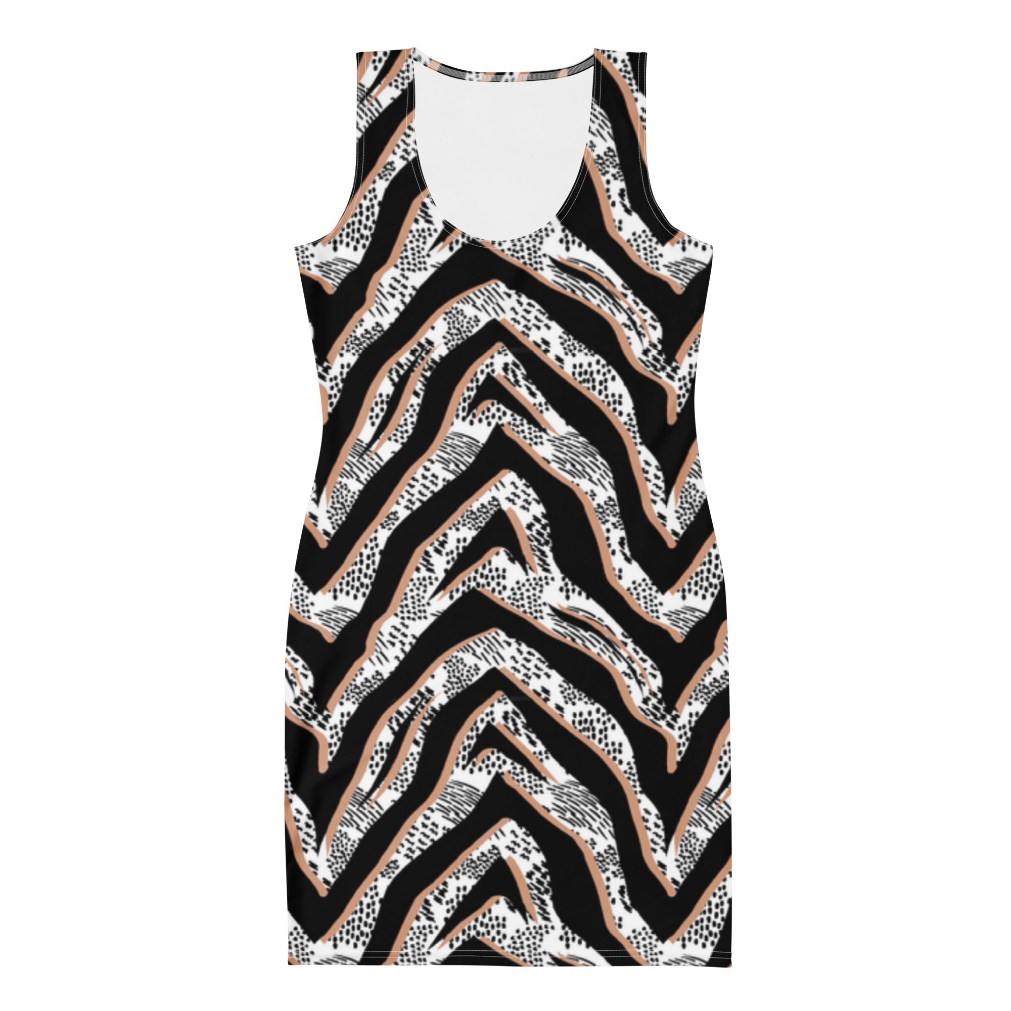 Diamond Zebra (Bodycon Dress - FB0085) - Trillii
