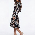 Diamond Zebra (Midi Dress - FB0085) - Trillii