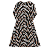 Diamond Zebra (Midi Dress - FB0085) - Trillii