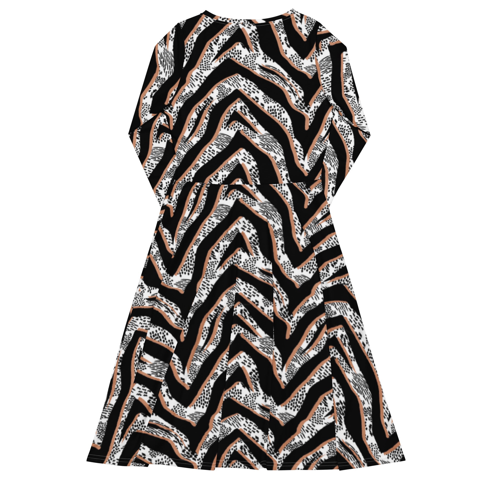 Diamond Zebra (Midi Dress - FB0085) - Trillii