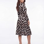 Diamond Zebra (Midi Dress - FB0085) - Trillii