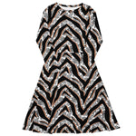 Diamond Zebra (Midi Dress - FB0085) - Trillii