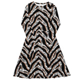 Diamond Zebra (Midi Dress - FB0085) - Trillii