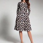 Diamond Zebra (Midi Dress - FB0085) - Trillii