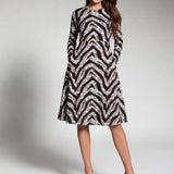 Diamond Zebra (Midi Dress - FB0085) - Trillii