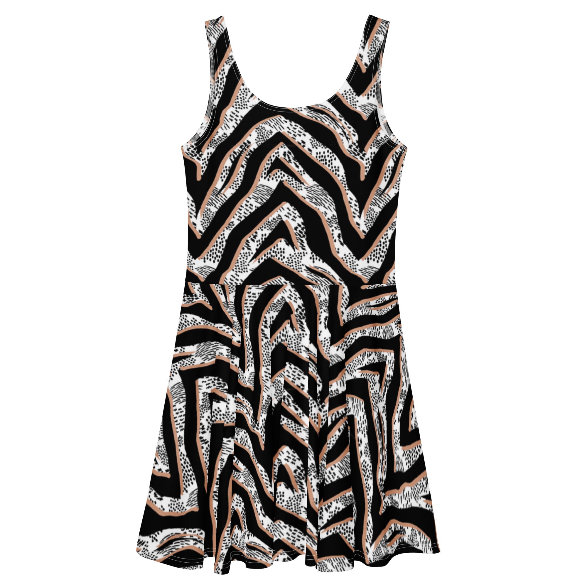Diamond Zebra (Skater Dress - FB0085) - Trillii