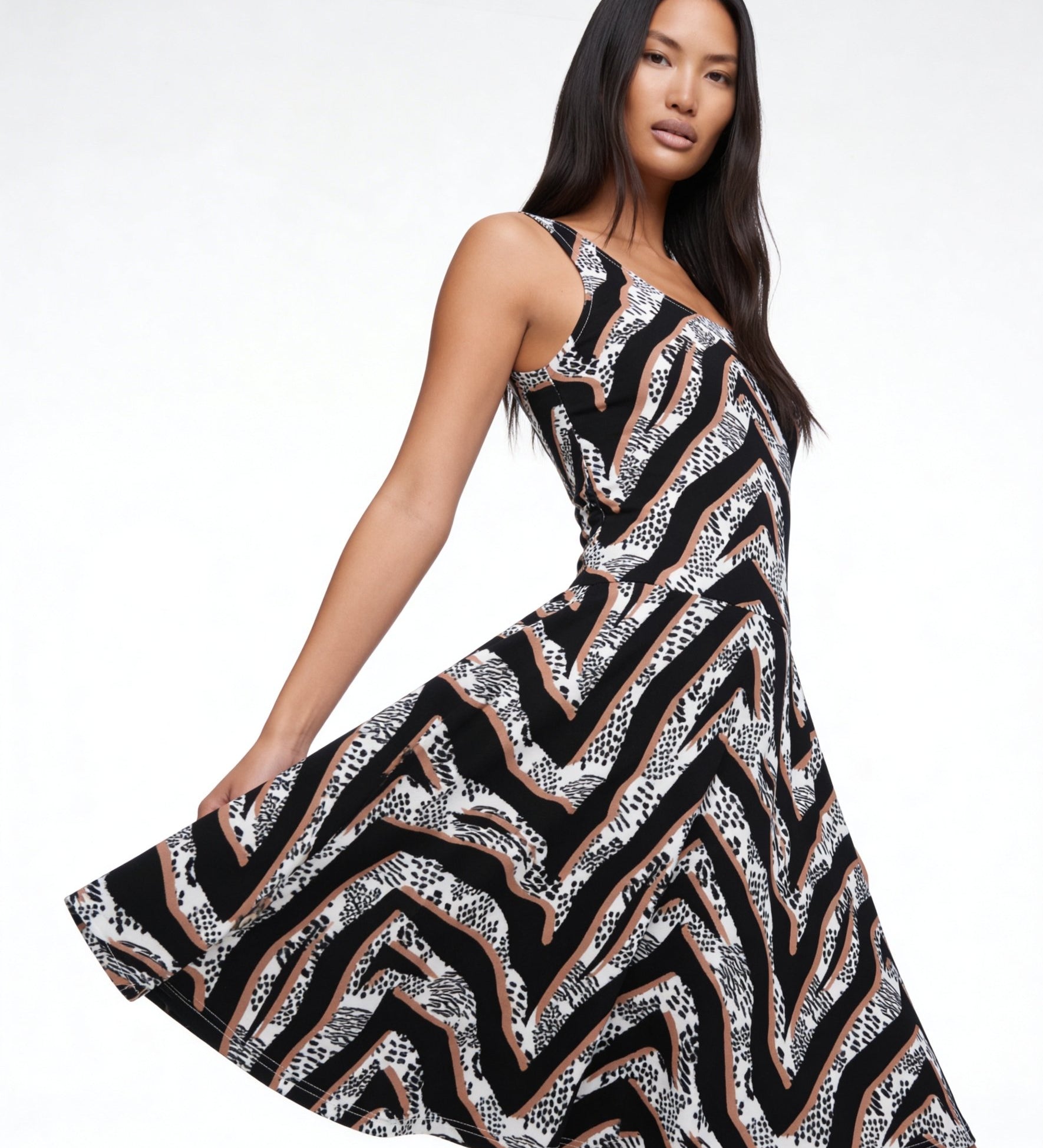 Diamond Zebra (Skater Dress - FB0085) - Trillii