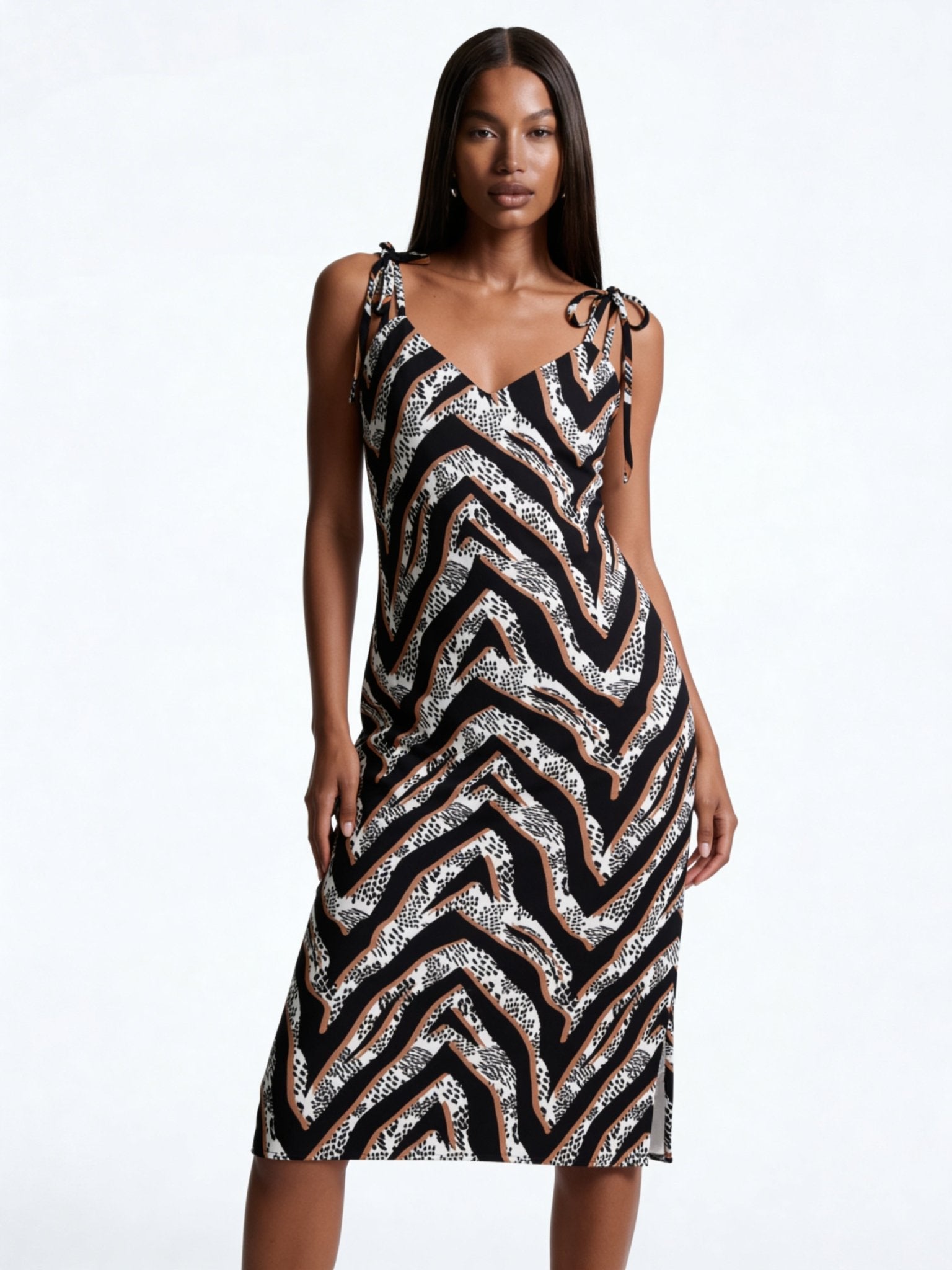 Diamond Zebra (Slip Dress - FB0085) - Trillii