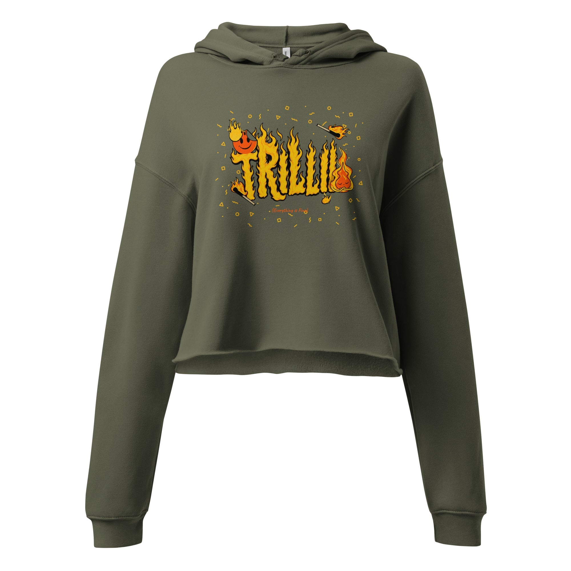 Everything is Fine (Crop Hoodie) - Trillii