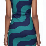 Feeling Blue (Bodycon Dress - FB0078) - Trillii