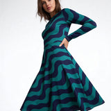Feeling Blue (Midi Dress - FB0078) - Trillii
