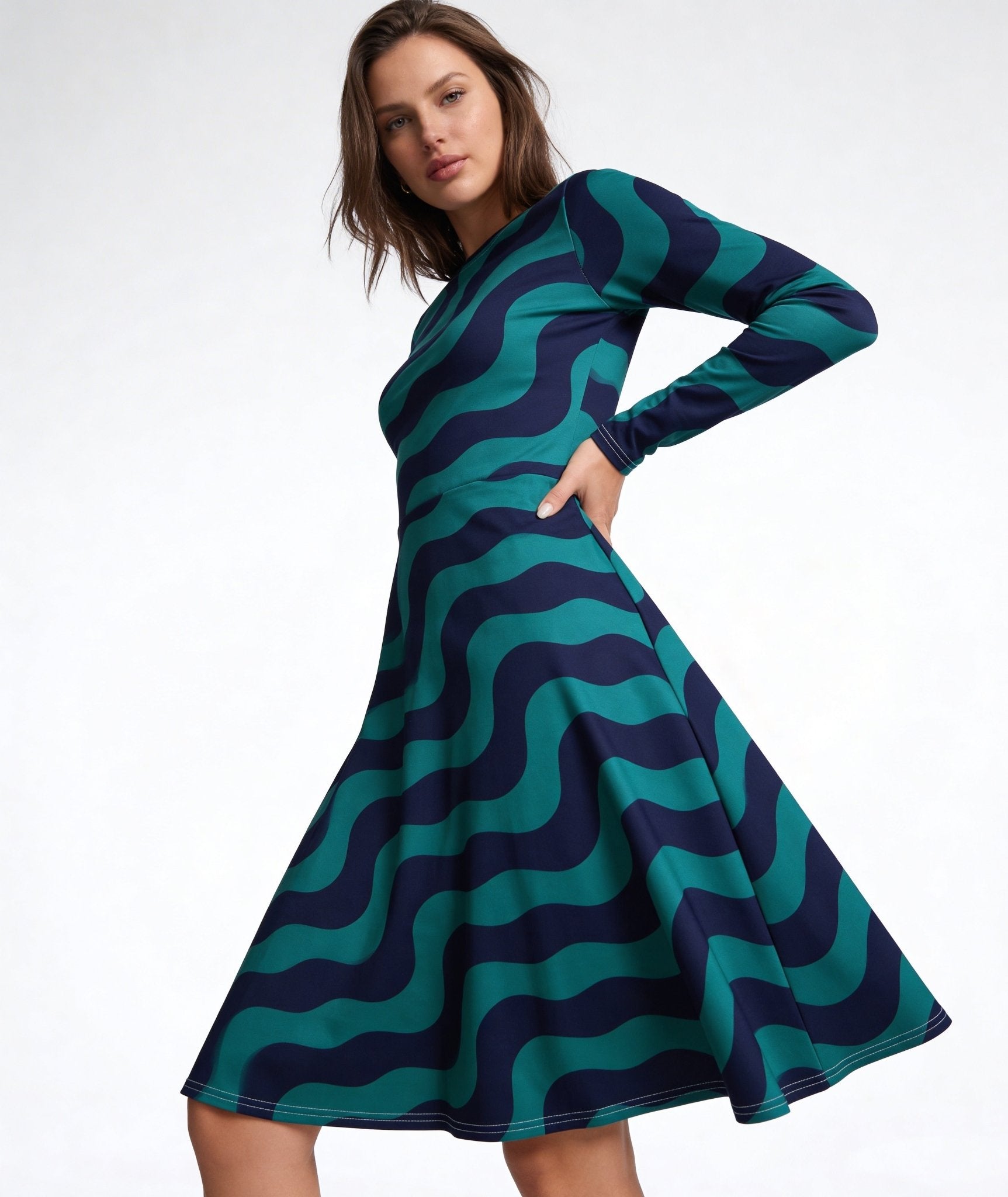 Feeling Blue (Midi Dress - FB0078) - Trillii