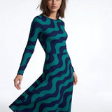 Feeling Blue (Midi Dress - FB0078) - Trillii