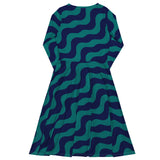 Feeling Blue (Midi Dress - FB0078) - Trillii