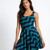 Feeling Blue (Skater Dress - FB0078) - Trillii